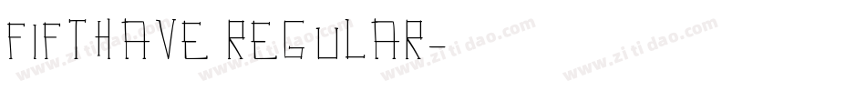 FifthAve Regular字体转换